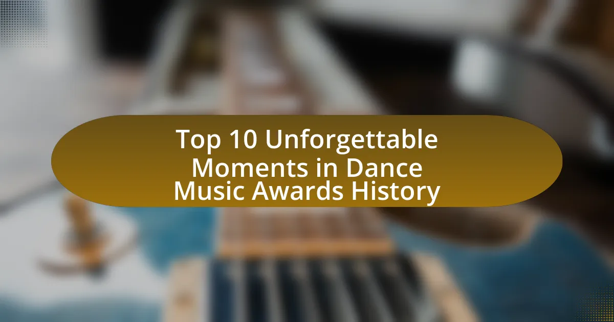 Top 10 Unforgettable Moments in Dance Music Awards History