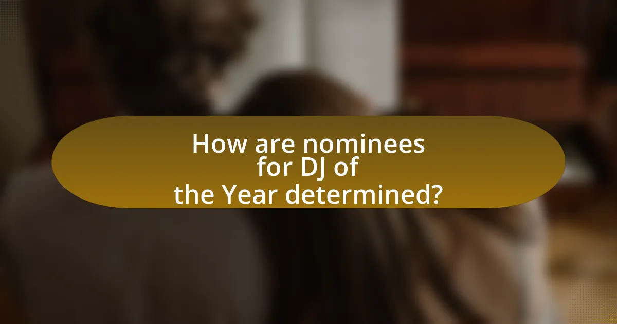 How are nominees for DJ of the Year determined?