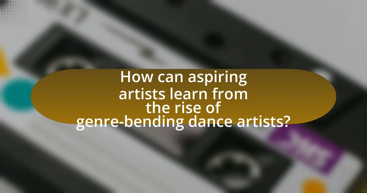 How can aspiring artists learn from the rise of genre-bending dance artists?