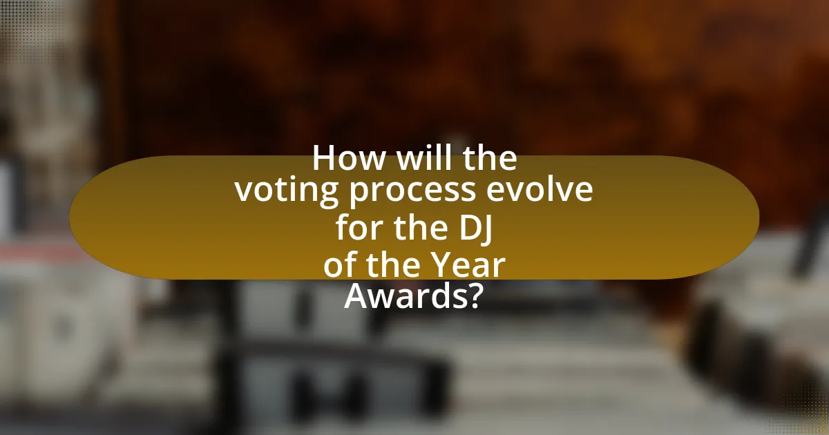 How will the voting process evolve for the DJ of the Year Awards?