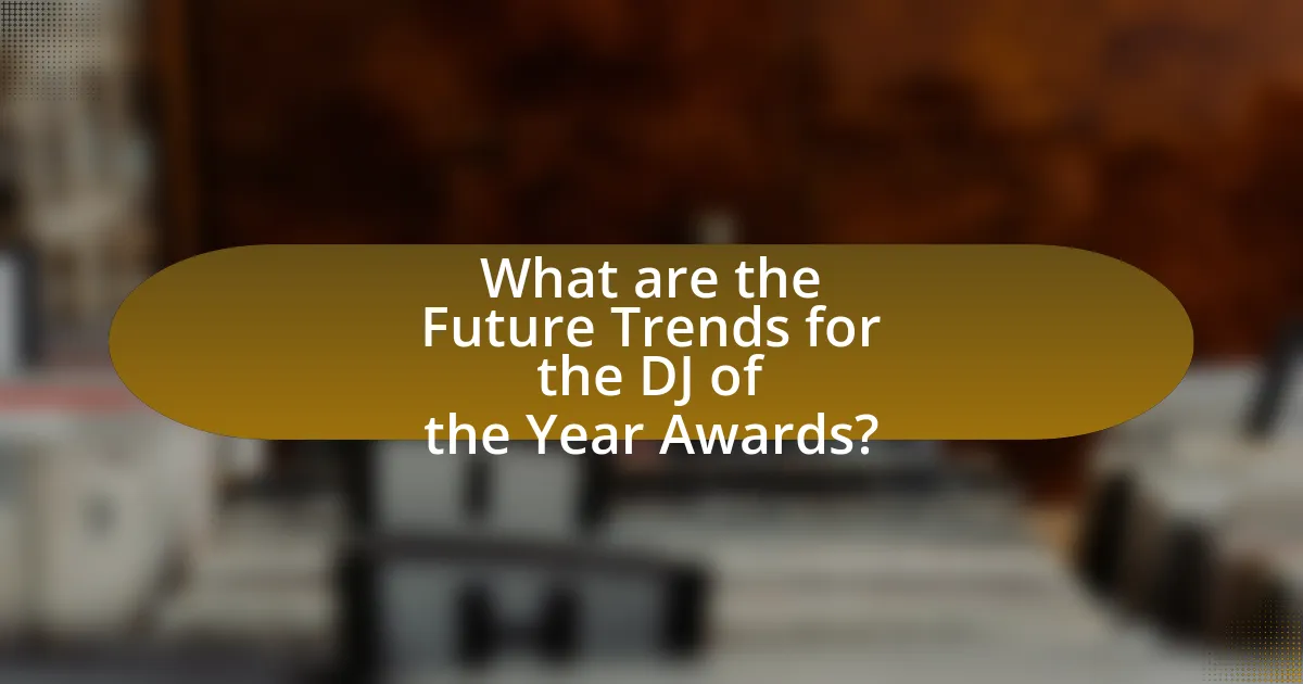 What are the Future Trends for the DJ of the Year Awards?