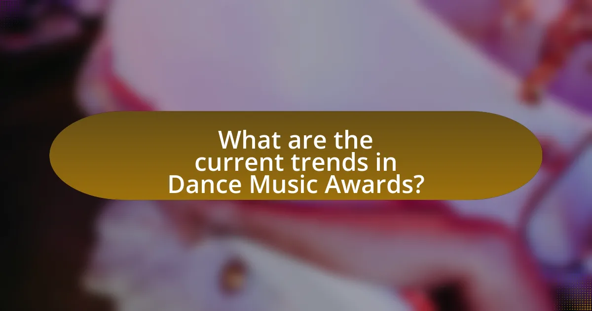 What are the current trends in Dance Music Awards?