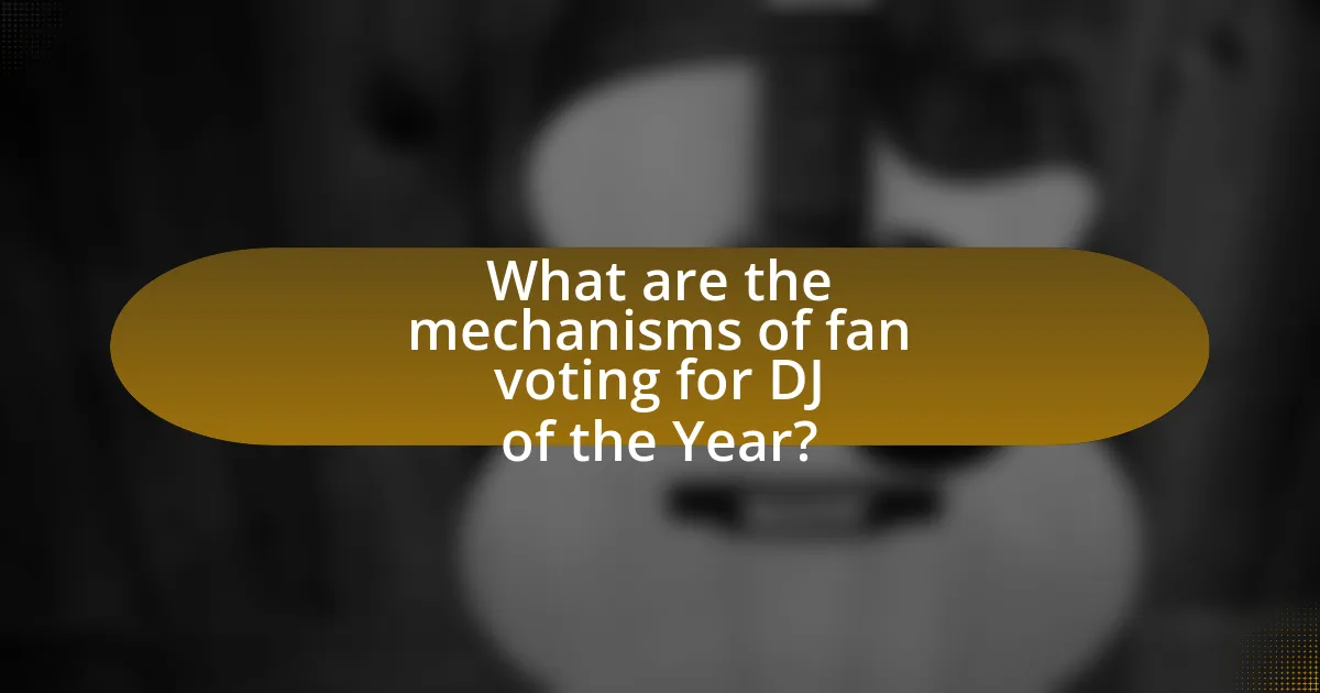 What are the mechanisms of fan voting for DJ of the Year?